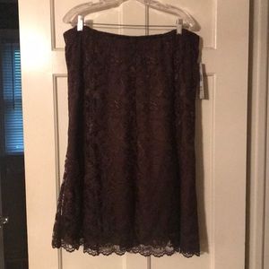 NEW Brown lace skirt